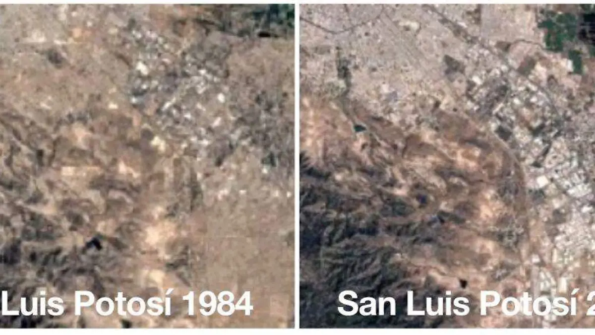 Antes y después SLP desde el espacio